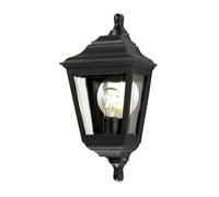 Kerry 1 Light Outdoor Coastal Flush Mount Wall Lantern Black IP44 E27 Netlighting Black One Size