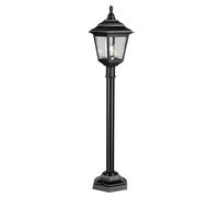 Netlighting Kerry 1 Light Outdoor Coastal Post Lantern Black IP44 E27 Netlighting Black
