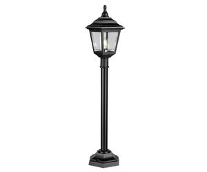 Netlighting Kerry 1 Light Outdoor Coastal Post Lantern Black IP44 E27 Netlighting Black