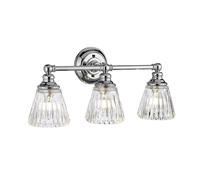 Netlighting Keynes 3 Light Wall Light Polished Chrome IP44 in Grey Netlighting Grey