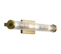 Netlighting Kichler Azores Bathroom Wall Lamp Natural Brass IP44 in Yellow Netlighting Yellow