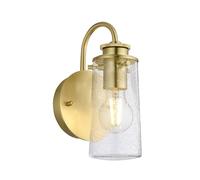 Netlighting Kichler Braelyn 1 Light Wall Light Brushed Brass IP44 in Yellow Netlighting Yellow