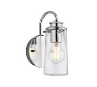 Netlighting Kichler Braelyn 1 Light Wall Light Chrome IP44 in Grey Netlighting Grey