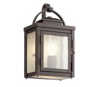 Netlighting Kichler Carlson Outdoor Wall Lantern Rubbed Bronze IP44 in Brown Netlighting Brown