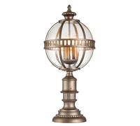 Netlighting Kichler Halleron Outdoor Pedestal Light Burnished Bronze IP44 in Brown Netlighting Brown