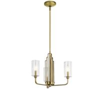 Netlighting Kichler Kimrose Multi Arm Pendant Ceiling Light Brushed Natural Brass in Yellow Netlighting Yellow