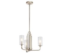Netlighting Kichler Kimrose Multi Arm Pendant Ceiling Light Polished Nickel in Grey Netlighting Grey