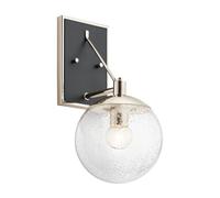 Netlighting Kichler Marilyn 1 Light Wall Light Polished Nickel in Grey Netlighting Grey