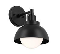 Netlighting Kichler Niva Dome Wall Lamp Contemporary Black 1x E27 Netlighting Black