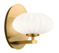 Netlighting Kichler Pim Bathroom Wall Lamp Fox Gold 3000K IP44 Netlighting Gold