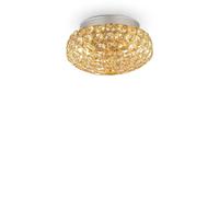 Netlighting King 3 Light Small Ceiling Flush Light Gold G9 Netlighting Gold