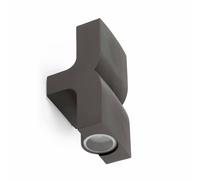 Netlighting Klamp 2 Light Outdoor Up Down Wall Light Dark Grey IP44 GU10 Netlighting Dark Grey