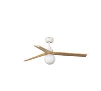 Netlighting Klim Medium Smart Ceiling Fan White Pine Blades E27 Light Netlighting White