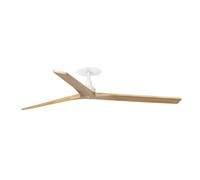 Netlighting Klim Recessed Large Ceiling Fan Matt White Pine Blades Netlighting White