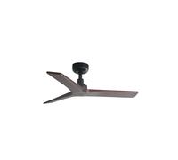 Netlighting Klim Small 3 Blade Ceiling Fan Matt Black Walnut E27 Wiz Smart System in Brown Netlighting Brown