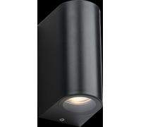 Netlighting Knightsbridge ALANA 230V IP65 GU10 Polycarbonate UpDown Wall light Black ALC2BK Netlighting Black