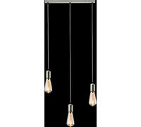 Netlighting Knightsbridge CALLA 230V E27 Contemporary 3 Light Bar Pendant Brushed Chrome CALCO3BBC in Grey Netlighting Grey