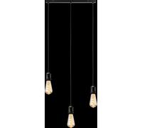 Netlighting Knightsbridge CALLA 230V E27 Vintage 3 Light Bar Pendant Matt Black CALVI3BMB Netlighting Black