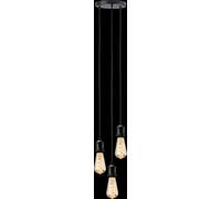Netlighting Knightsbridge CALLA 230V E27 Vintage 3 Light Pendant Matt Black CALVI3PMB Netlighting Black