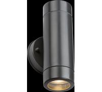 Netlighting Knightsbridge EAMON 230V IP54 GU10 Polycarbonate UpDown Wall light Anthracite EA2A in Black Netlighting Black