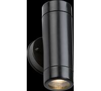Netlighting Knightsbridge EAMON 230V IP54 GU10 Polycarbonate UpDown Wall light Black EA2BK Netlighting Black