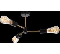 Netlighting Knightsbridge SENA 230V IP20 E27 3 Light Ceiling Pendant SE3P in Black Netlighting Black