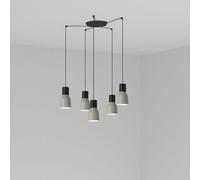 Luminosa Lighting Luminosa Kombo Cluster Pendant Ceiling Light Grey, E27