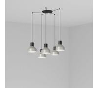 Luminosa Lighting Luminosa Kombo Cluster Pendant Ceiling Light Grey, E27
