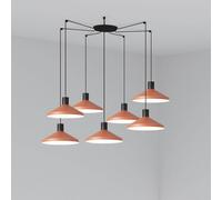 Luminosa Lighting Luminosa Kombo Cluster Pendant Ceiling Light Orange, E27