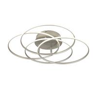 Luminosa Lighting Luminosa Kombos 51.5Cm Integrated Led Semi Flush Ceiling Light Nickel Matt 4X Led 4000K
