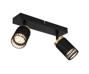 Netlighting Korben Twin Ceiling Spotlight Matt Black 2x GU10 Netlighting Black