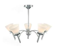 Netlighting Kristina Pendant 5 Light G9 Polished Chrome in Grey Netlighting Grey