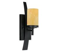 Netlighting Kyle 1 Light Indoor Candle Wall Light Imperial Bronze E27 in Brown Netlighting Brown