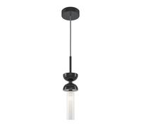 Netlighting Kyoto Modern Slim Pendant Ceiling Light Black 1xG9 White Shade Netlighting Black