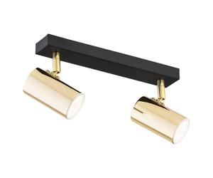 Netlighting Lagos Twin Ceiling Spotlight Brass Steel Black Structure in Gold Netlighting Gold