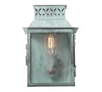 Netlighting Lambeth Palace 1 Light Outdoor Wall Lantern Light Verdigris IP44 E27 in Green Netlighting Green