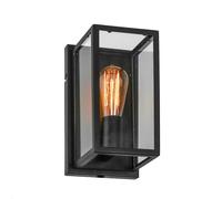 Netlighting Laverno Industrial Retro 1 Light Wall Lamp E27 in Black Netlighting Black