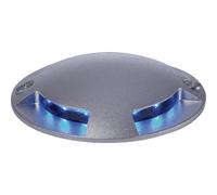 Netlighting LED 12 Light 4 Way Walkover Recessed Light Aluminium Blue IP67 in Grey Netlighting Grey