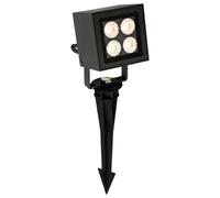 Netlighting LED 4 Light Outdoor Wall Light & Spike Spot Graphite IP54 in Black Netlighting Black