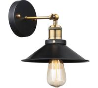 Netlighting Lenius Dome Wall Lamp BrassColoured 1x E27 in Black Netlighting Black