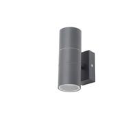 Netlighting Leto 2 Light Outdoor Up Down Wall Lamp Anthracite IP65 in Black Netlighting Black