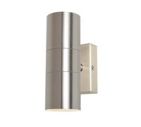 Netlighting Leto 2 Light Outdoor Up Down Wall Lamp Stainless Steel IP65 in Grey Netlighting Grey