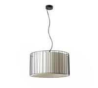 Luminosa Lighting Luminosa Linda 1 Light Ceiling Pendant White, Black With White Shade, E27
