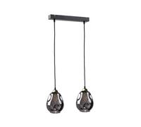 Netlighting Loki Bar Pendant Ceiling Light Black 50cm 2x E27 Netlighting Black