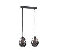 Netlighting Loki Bar Pendant Ceiling Light Black 50cm 2x E27 Netlighting Black