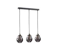 Netlighting Loki Bar Pendant Ceiling Light Black 60cm 3x E27 Netlighting Black