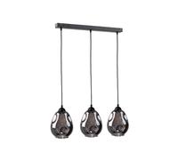 Netlighting Loki Bar Pendant Ceiling Light Black 60cm 3x E27 Netlighting Black