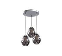 Netlighting Loki Cluster Pendant Ceiling Light Silver 30cm 3x E27 Netlighting Silver