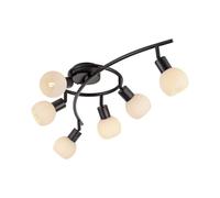 Netlighting Loki Multi Arm Semi Flush Ceiling Lamp Black 6x E14 Netlighting Black