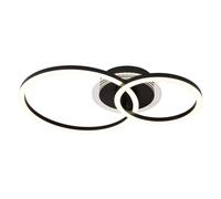 Netlighting Loretta 2 Ring Semi Flush Ceiling Light Matt Black 2x LED 2700 6500K Netlighting Black